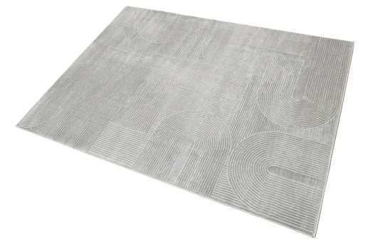 Dywan Misha J087A l.grey/d.grey Szary Półkola Linie