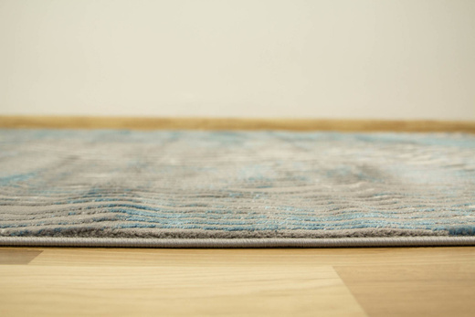 Lśniący Dywan Allora Plus 7804A d.greyHB/blue Szary Ciemny Turkus Fale