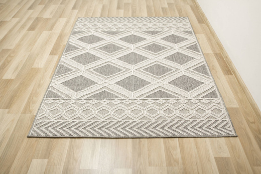 Dywan Pętelkowy Panorama 8321 l.grey/d.grey Szary Krem Romby