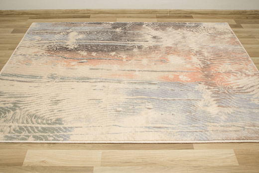 Dywan Wełniany Isfahan Ornan Morski Linie Abstrakcja