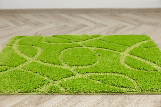 Dywanik Łazienkowy Antypoślizgowy Kobe Light Green Jasny Zielony Linie