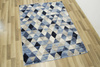 Dywan Victoria 9592A blue/beige Trójkąty Niebieski Krem Beż