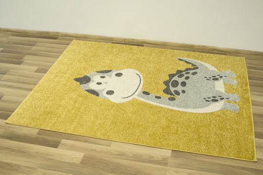 Dywan Emily Kids 5860D l.gri/yellow Dinozaur Żółty Szary