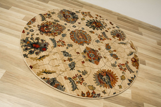 Okrągły Wełniany Dywan Superior Dywilan Latica Krem