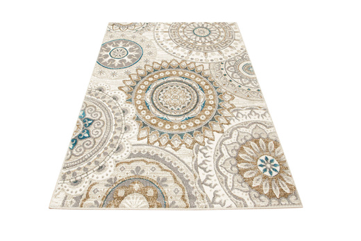 Dywan 7034A cream/t.beige Zer Lux Krem Złoty Szary Rozety