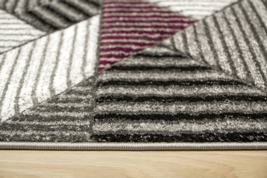 Dywan Amelia A632A grey/purple Szary Fiolet Linie Paski Kreski
