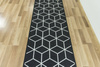 Antypoślizgowy chodnik cubes 29 czarny szerokość 120 cm