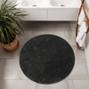 Dywan Okrągły Shaggy Antypoślizgowy Malmo Czarny