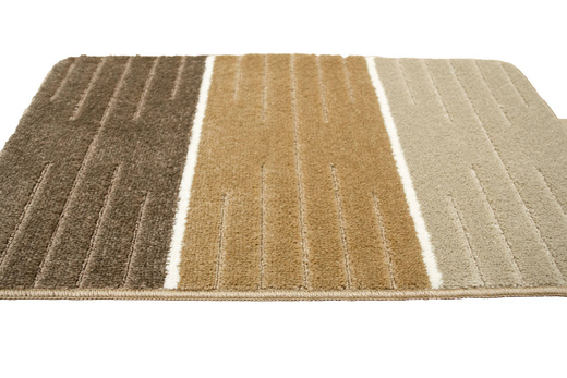 Komplet 2-częściowy Łazienkowy Como Beige Beżowy Krem Pasy