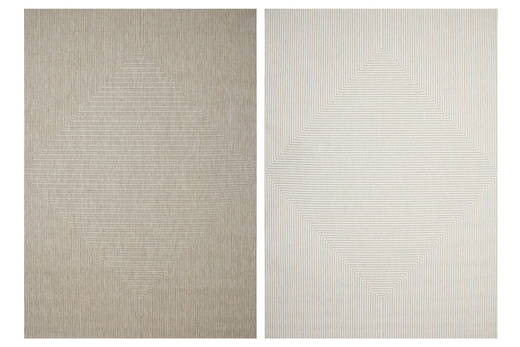 Dywan Dwustronny Sznurkowy Brussels 205697/10610 Linen Beż Krem Romb Linie Outdoor