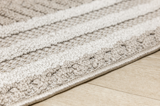 Dywan Milano 090 vizion/beige Beż Krem Ramka Frędzelki