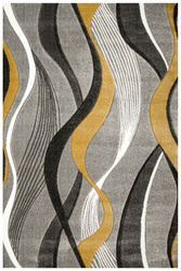 Dywan Amelia B178B grey/d.yellow Szary Żółty Wstęgi Fale