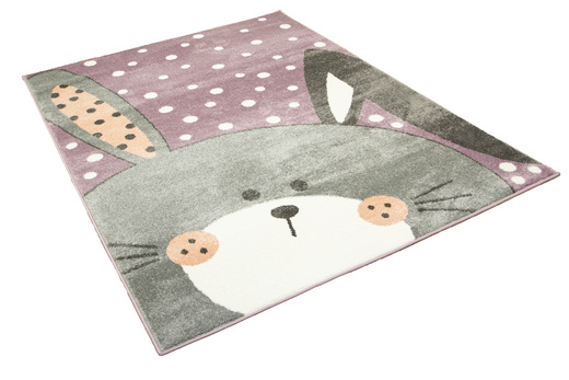 Dywan Dziecięcy Lima 1316C lila/l.grey Fiolet Szary Króliczek