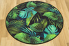 Okrągły Dywan Monstera Green Zieleń