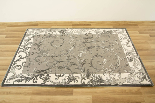 Dywan Galya K4084G grey/grey Szary Krem Srebrny Liście