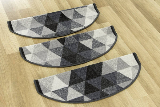 Nakładki półokrągłe Nolan 19 trójkąty szare