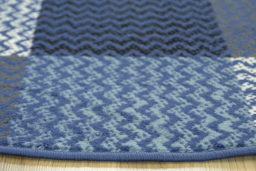Okrągły dywan Luna 503568/94955 patchwork jeans