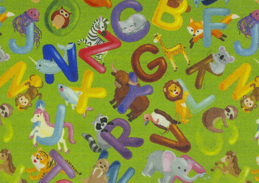 Dywan Alfabet 12 green
