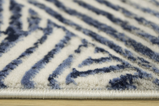 Dywan Verano C465A m grey/grey Niebieski Szary Krem Dwupoziomowy Trójkąty