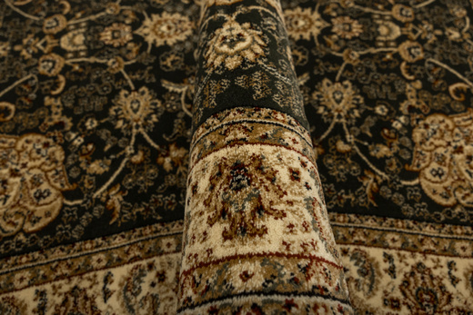 Dywan Super Rose D373A d.green/cream Ornament Medalion Zieleń