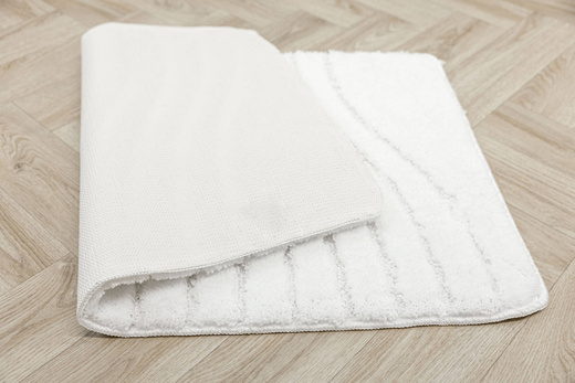 Dywanik Łazienkowy Antypoślizgowy Sara White Biały Fale