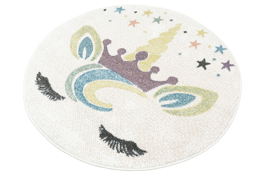 Okrągły Dywan Lima B070A cream/rose Jednorożec Krem