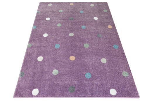 Wykładzina Dziecięca Lima C275A lila/rose Fiolet Kropki szerokość 4 m