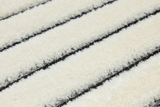 Dywan Shaggy Lula Soft IM43A Black/Bone Romby Krem Czarny Grafit