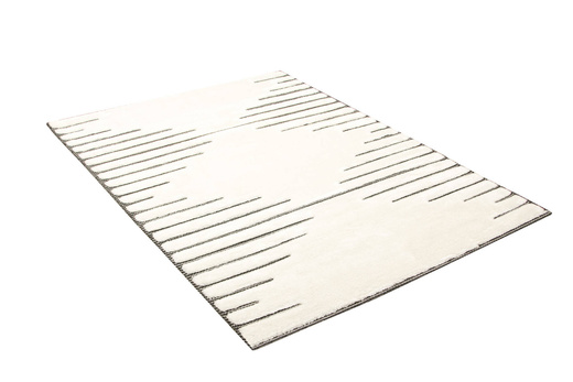 Dywan Shaggy Lula Soft IM43A Black/Bone Romby Krem Czarny Grafit