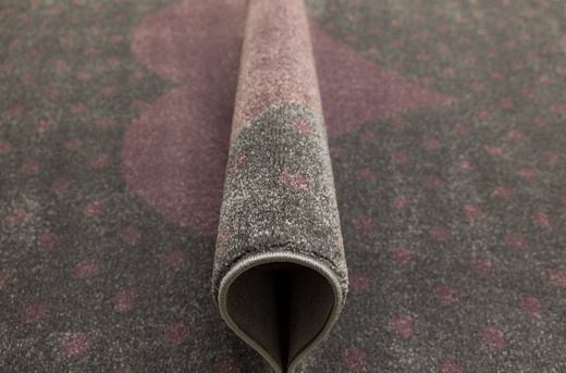 Dywan Dziecięcy Lima G930A l.grey/lila Szary Fiolet Serce