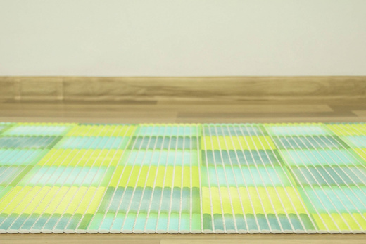 Mata Łazienkowa Softy-tex 844 zielona kratka szerokość 65 cm