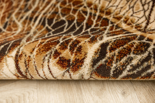 Okrągły Wełniany Dywan Isfahan Bellona Bursztyn