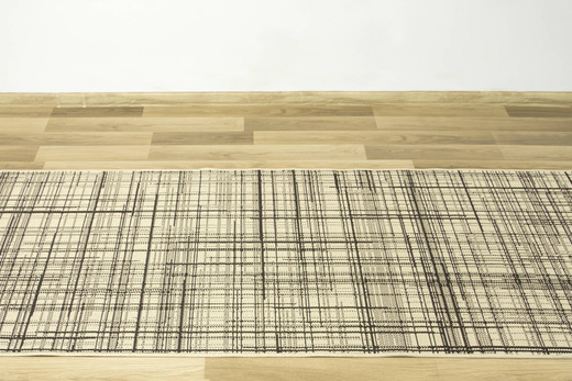 Antypoślizgowy Chodnik 19171/19 Brąz Kratka szerokość 80 cm