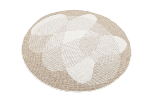 Okrągły Dwustronny Dywan Sznurkowy Brussels 205835/10820 Jute Beż Krem Koła Outdoor
