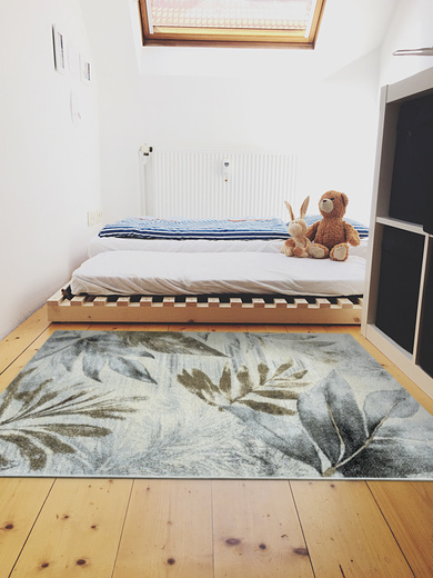 Dywan Ponte N852A l.grey/cream Brąz Szary Listki