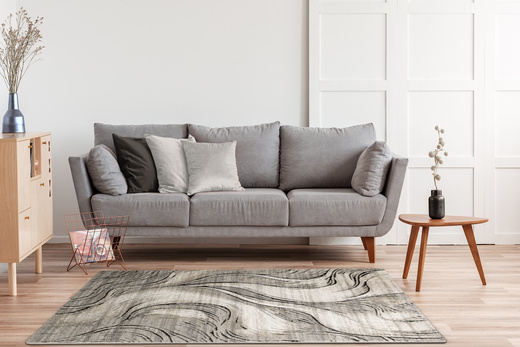 Dywan Matara P176A m.grey/sp.antr Szary Fale