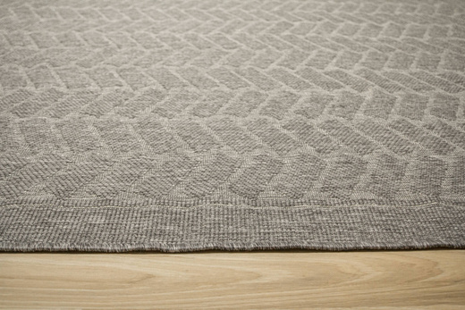 Dywan Dwustronny Sznurkowy Brussels 205855/10010 Silver Szary Krem Cegiełki Jodełka Outdoor