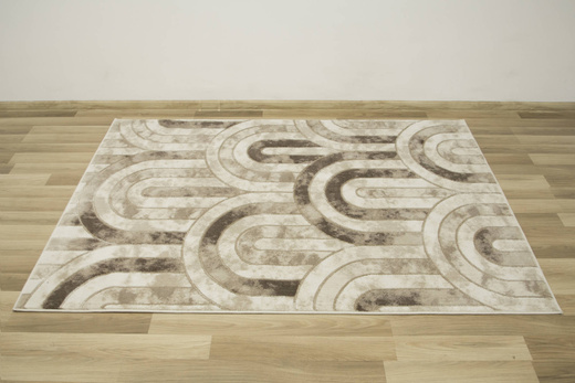 Dywan Felix 9303A l.beige/d.beig Lśniący Marmur Krem Beż Półkola