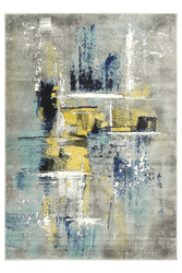 Dywan Victoria 7657A l.grey/grey Abstrakcyjny Niebieski Żółty Szary