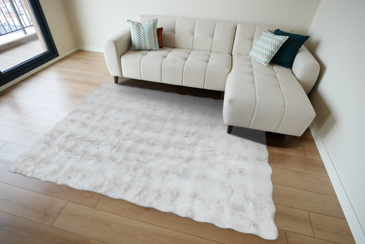 Dywan Oslo Bubble Jasny Szary Rabbit Królik