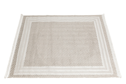 Dywan Milano 090 vizion/beige Beż Krem Ramka Frędzelki