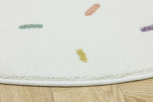 Okrągły Dywan Lima M039A cream/blue Krem Kreski