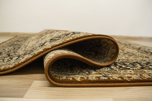 Dywan Super Rose 3544A brown/black Ornament Brąz Beż Czerń