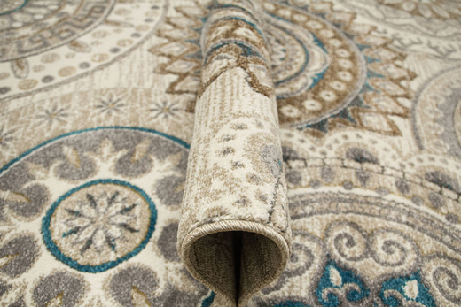 Dywan 7034A cream/t.beige Zer Lux Krem Złoty Szary Rozety