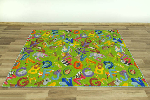 Dywan Alfabet 12 green