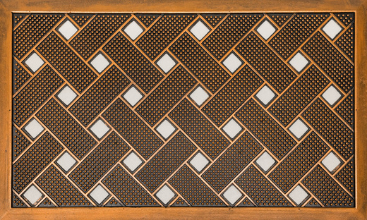 Wycieraczka gumowa kolor M42 ażurowa cegiełka brąz