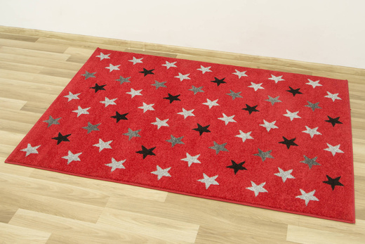 Dywan Fushe 2327 red/black Gwiazdy Czerwony Czarny