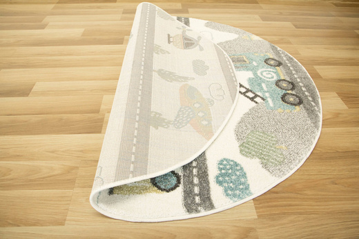 Okrągły Dywan Lima E180A cream/l.grey Uliczki Krem Szary