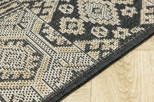 Antypoślizgowy Dywan FLEX 19636/P10 Grafit Beż Patchwork