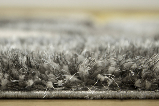 Dywan Shaggy California P477A anthracite/yel Trójkaty Krem Szary Żółty